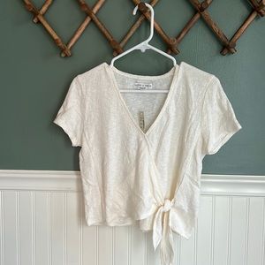 Madewell Texture & Thread Wrap Top
